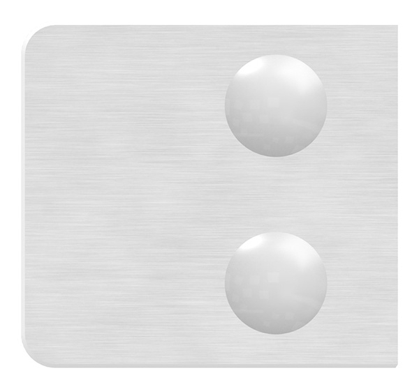 Glasklemme 45x45x26 mm AbZ fuer Anschluss Ø 48-3 mm V4A-10-3048.1ABZ