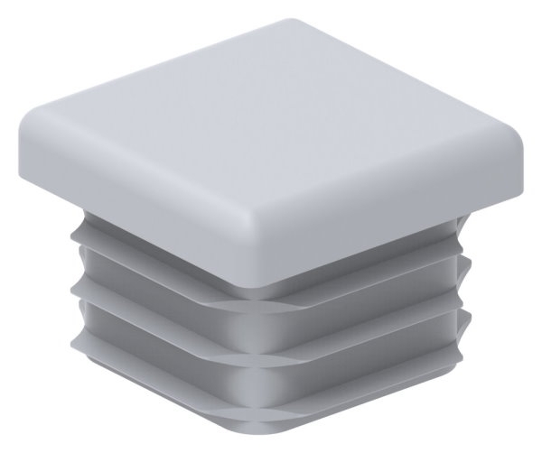 Einsteckkappe Kunststoff fuer Quadratrohr 25 x 25 mm grau-88-11178-25X25.G