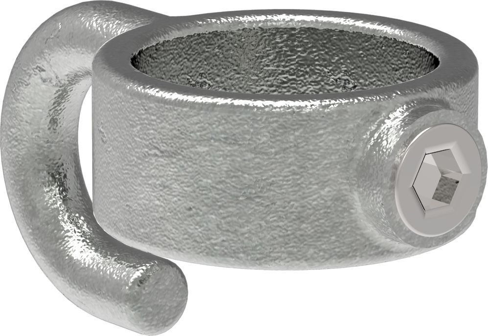 Rohrverbinder Stellring mit Haken Ø 42-4 mm -1 1-4- - Temperguss verzinkt - 182C42-182C42