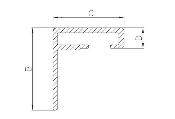 Montagekonsole fuer Nylon-Zahnstange Aluminium roh L = 3000 mm-89-11H01PVCALK-A.4