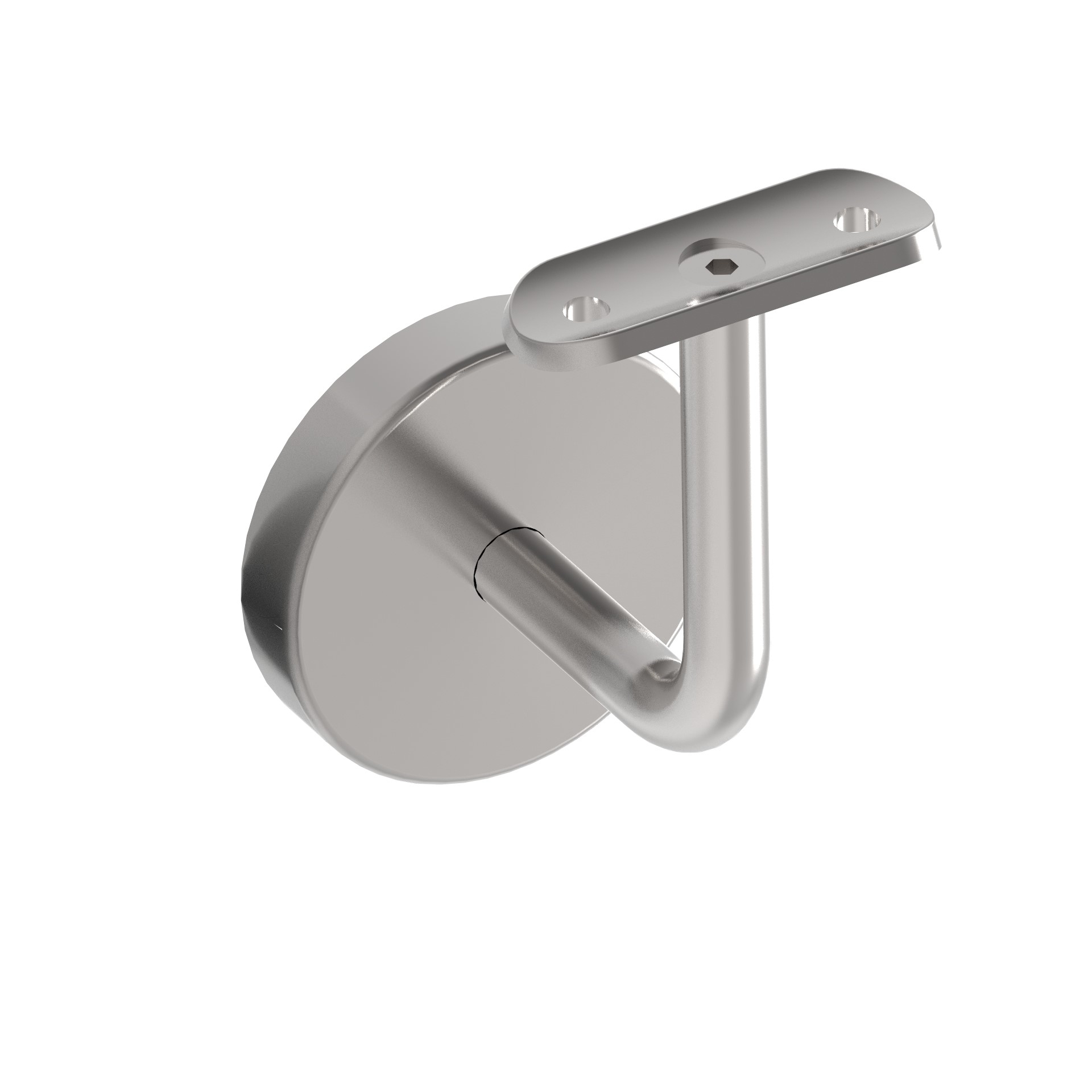 Handlaufhalter aus Edelstahl V2A – fuer Ø 42-4 mm Handlauf - mit Halteplatte zum Anschrauben-11-2081-A.4