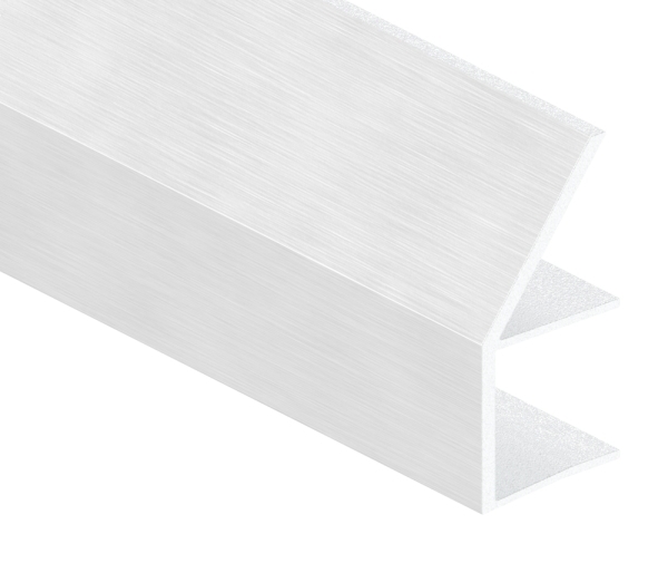 Regenrinne fuer Vordach Aluminium eloxiert fuer Glas 17-52 mm L=1400 mm-88-11VDE-RE-1400.17