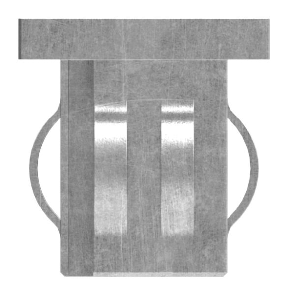 Stahlstopfen flach - fuer Rohr 30x30x1-5-3-0 mm - Stahl S235JR- roh-30-2942.8