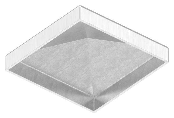 Pfostenkappe Edelstahl fuer Vierkantrohr- 60x60 mm geschliffen V2A-11-2573.4