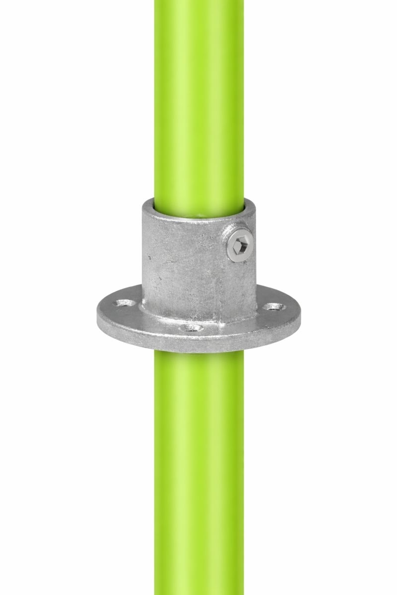 Rohrverbinder hohe Wandbefestigung rund mit Durchgangsbohrung Ø 21-3 – 60-3 mm - Temperguss verzinkt - 131TX-131TX