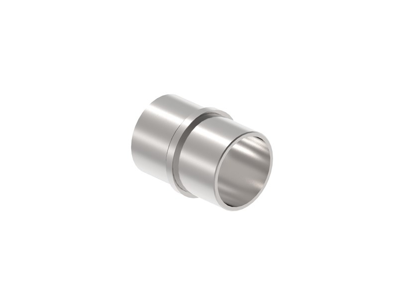 Verbinder Muffe - zum Kleben - fuer Rundrohr- Ø 33-7x2 mm - V2A-11-3370-A.4