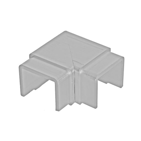 Eckverbinder Aluminium fuer Glas-Handlauf LED-kompatibel Satin-ELOX-89-11AL6313540SE-A.4