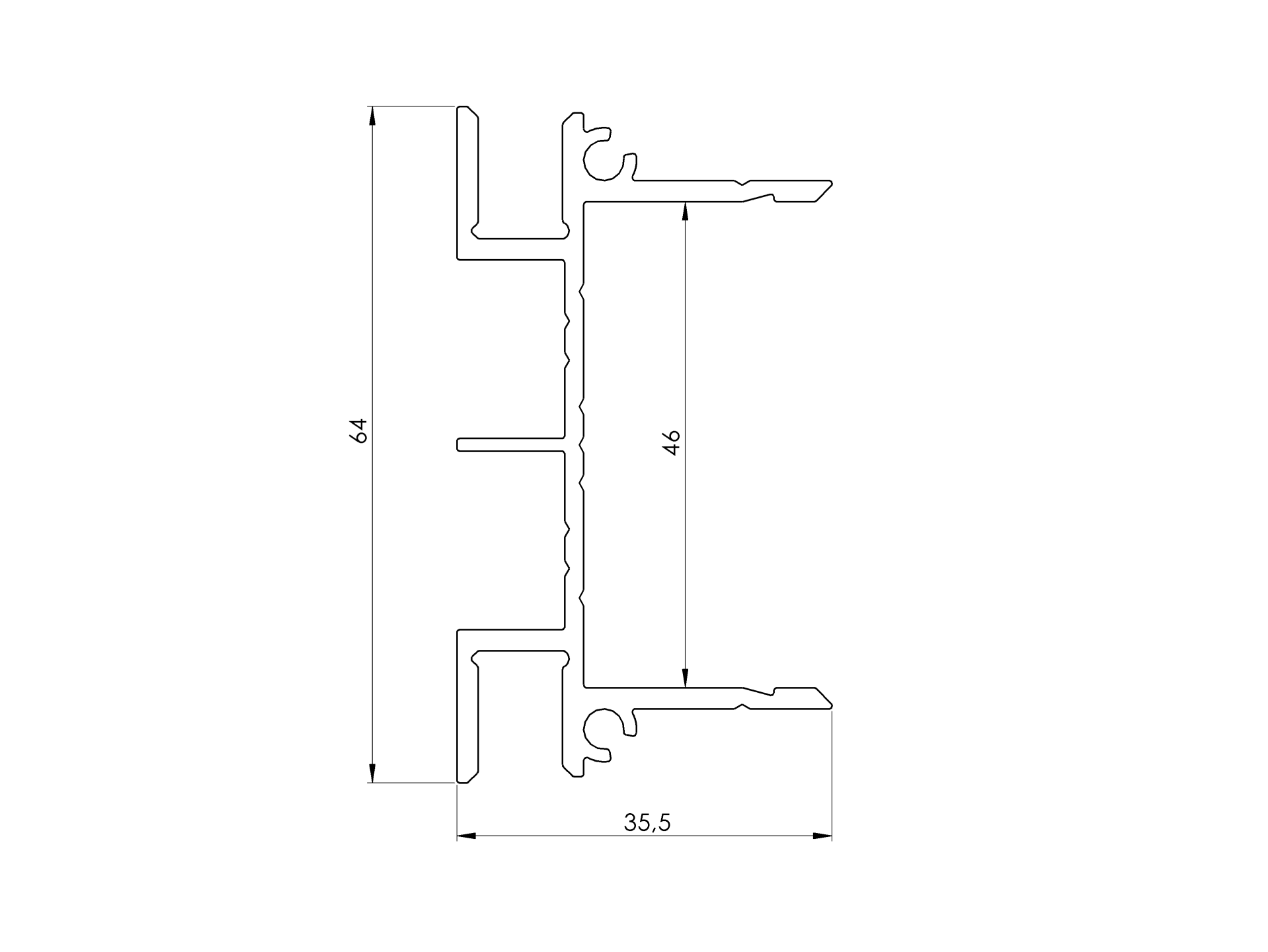 Zaunadapter Aluminium 1500 mm Anthrazit RAL 7016-89-11FGAL461500R7016-A.4