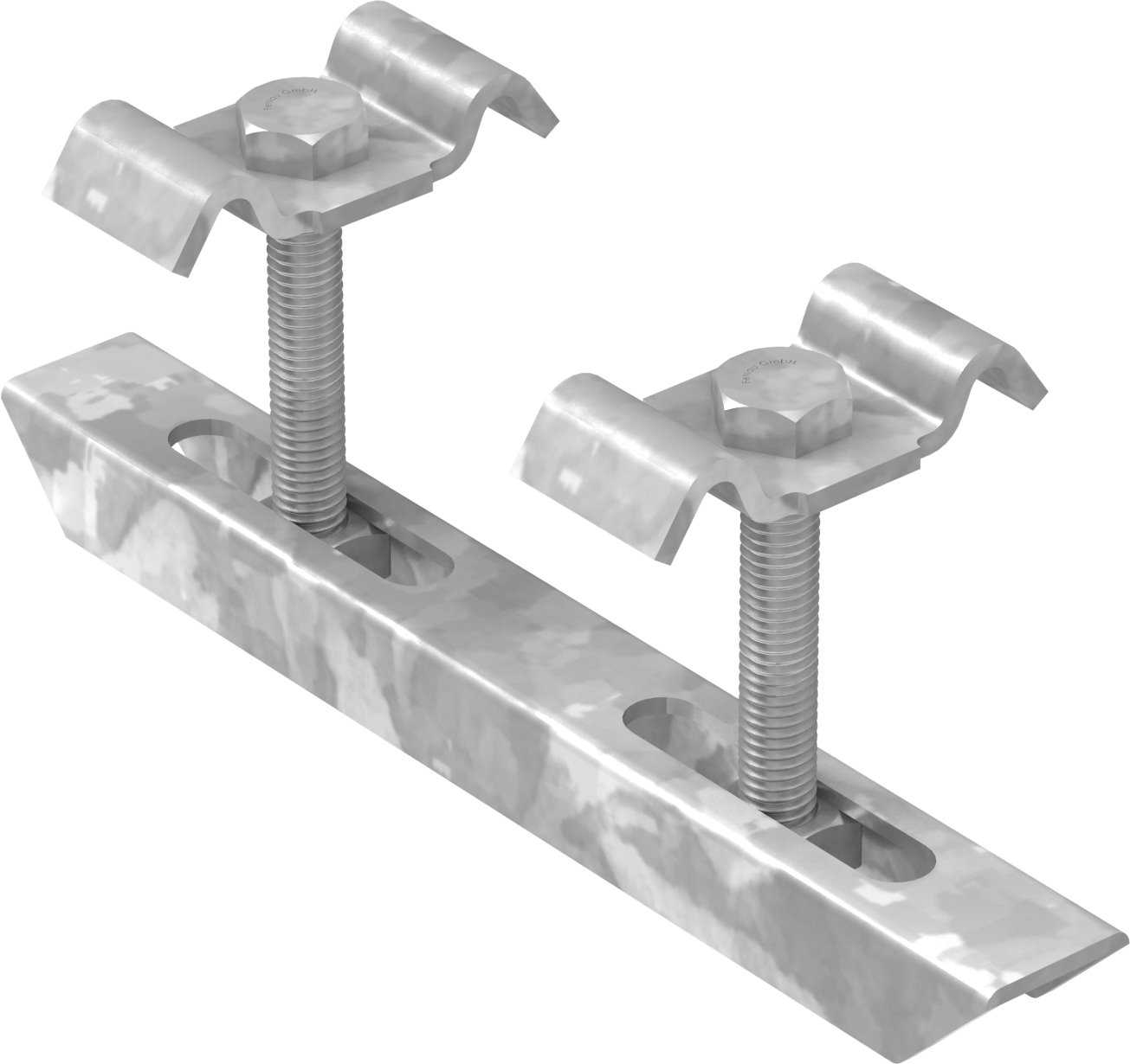 Doppelklemme fuer Rosthoehe 30 mm MW 30-30 mm aus St37- feuerverzinkt-26-DKLEMME01.7