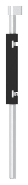 Bodenriegel mit Laenge 490mm- zum Anschrauben- RAL 9005 schwarz-88-1156710-ALU.9005