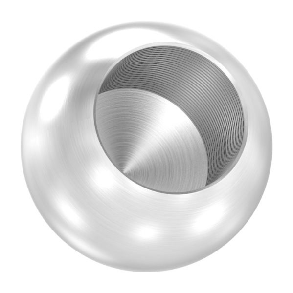 Kugel - Ø 20 mm - mit Sackloch- 12-2 mm - V2A Vollmaterial-11-4020.4