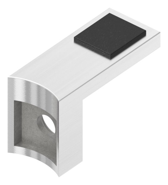 Halteboden fuer Glas Anschluss Ø 33-7 mm - Edelstahl V2A-10-5308-4-1.2