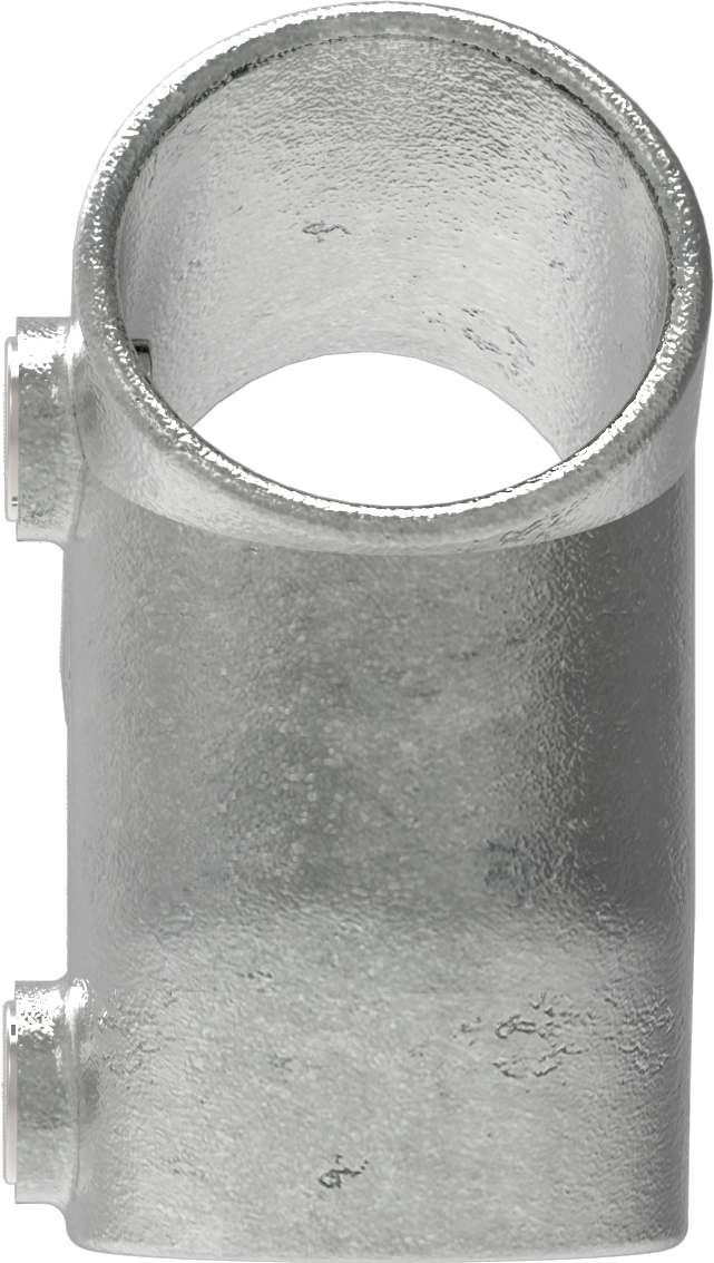 Rohrverbinder T-Stueck kurz 30-60° Ø 48-3 mm -1 1-2- - Temperguss verzinkt - 129D48-129D48