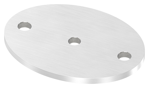 Ankerplatte Masse- 120 x 88 x 6 mm mit Zentrierbohrung- Ø 10 mm V2A-11-2261.4