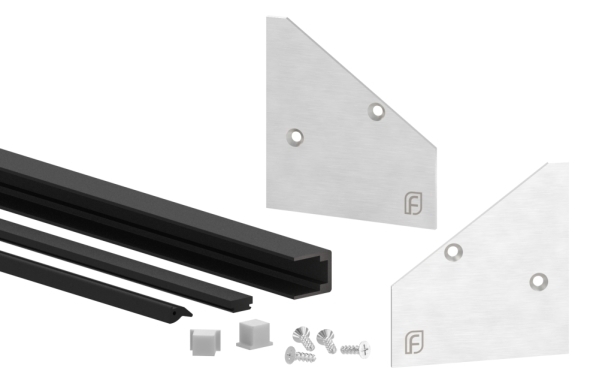 Montage-Set Glas 21-52mm eleganza canopy- fuer  L=3000mm-88-11VDE-GU-3000.21