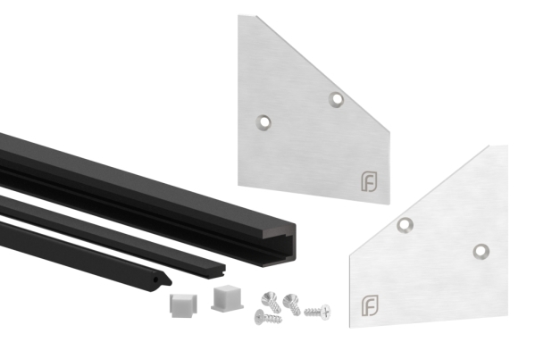 Montage-Set Glas 17-52mm eleganza canopy- fuer L=2405mm-88-11VDE-GU-2400.17
