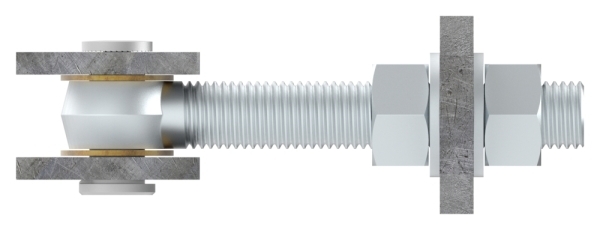 Torband Stahl galvanisch verzinkt M24 Gewinde verstellbar Langlochlasche 180° 200 kg-88-11121-M24.GV