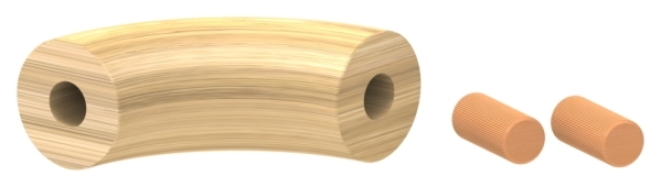 90° Bogen fuer Holzhandlauf Eiche-88-11H-EI42.90