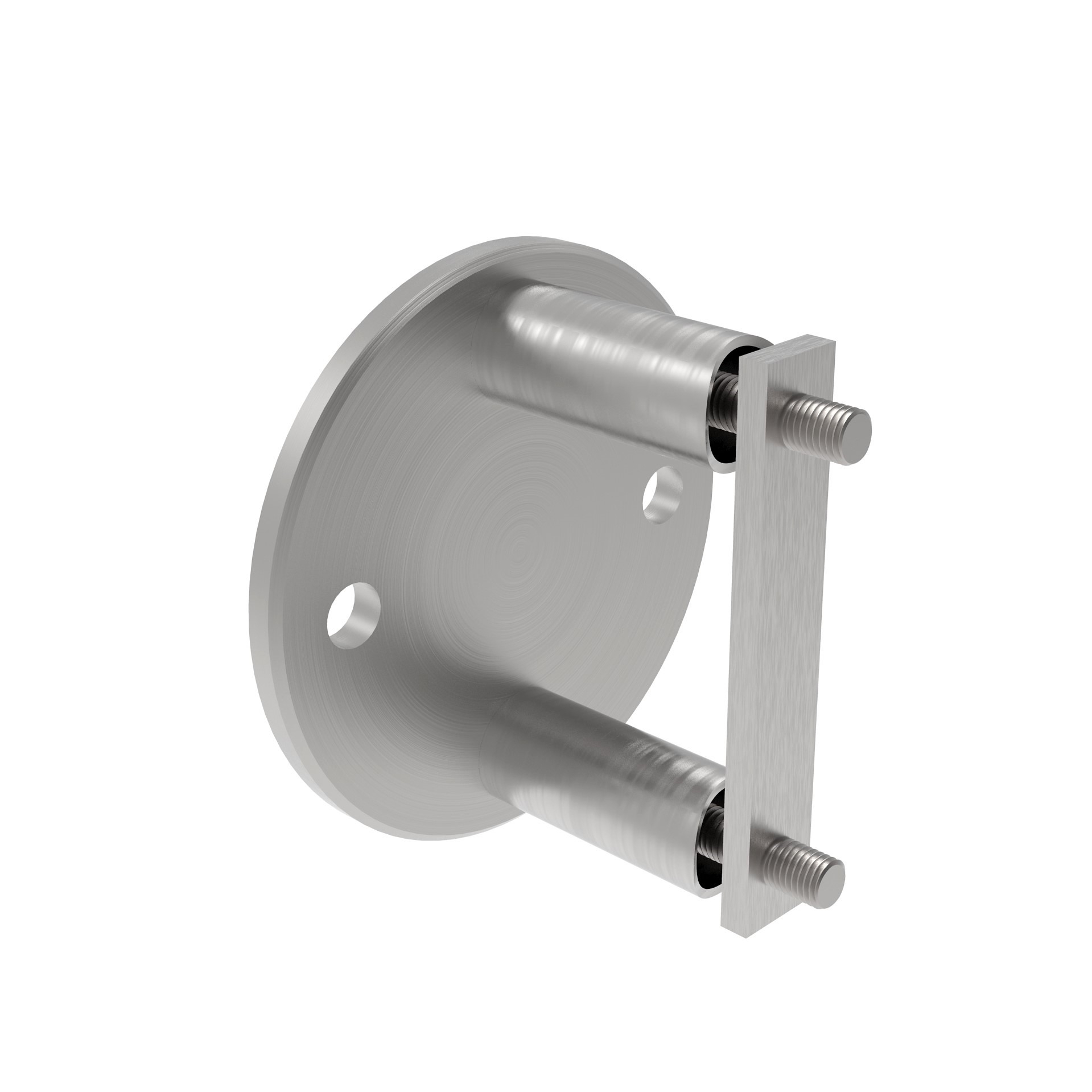 Wandbefestigung  Masse- 100x6 mm fuer Rundrohr- Ø 42-4 mm - V2A-11-3057-A.4