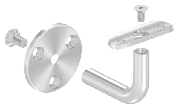 Handlaufhalter V4A fuer Rohr 42-4 mm Wandabstand 74 mm Ronde 60x5 mm ohne Kabeldurchfuehrung-88-1150226-V4A.42