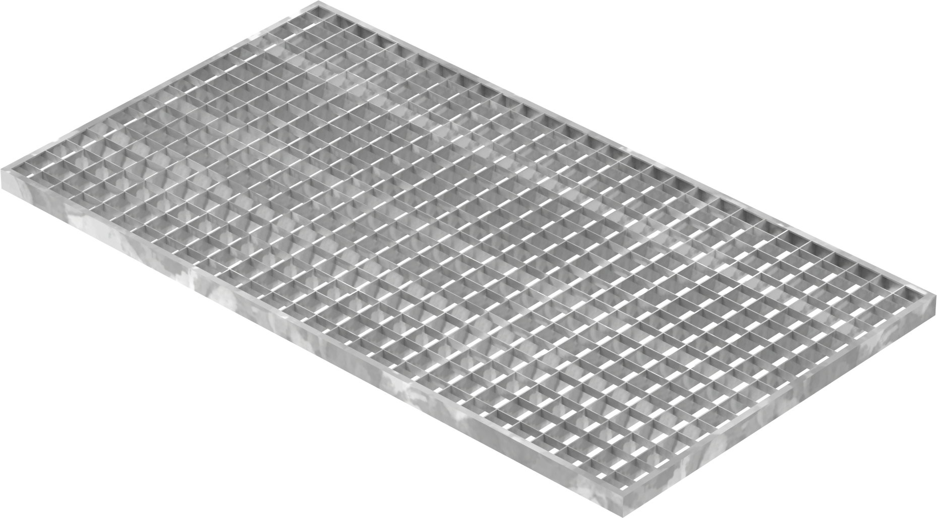 Lichtschachtrost Baunormrost - Masse-  490x890x25 mm 30-30 mm - aus S235JR -St37-2- im Vollbad feuerverzinkt-23-49893025.7