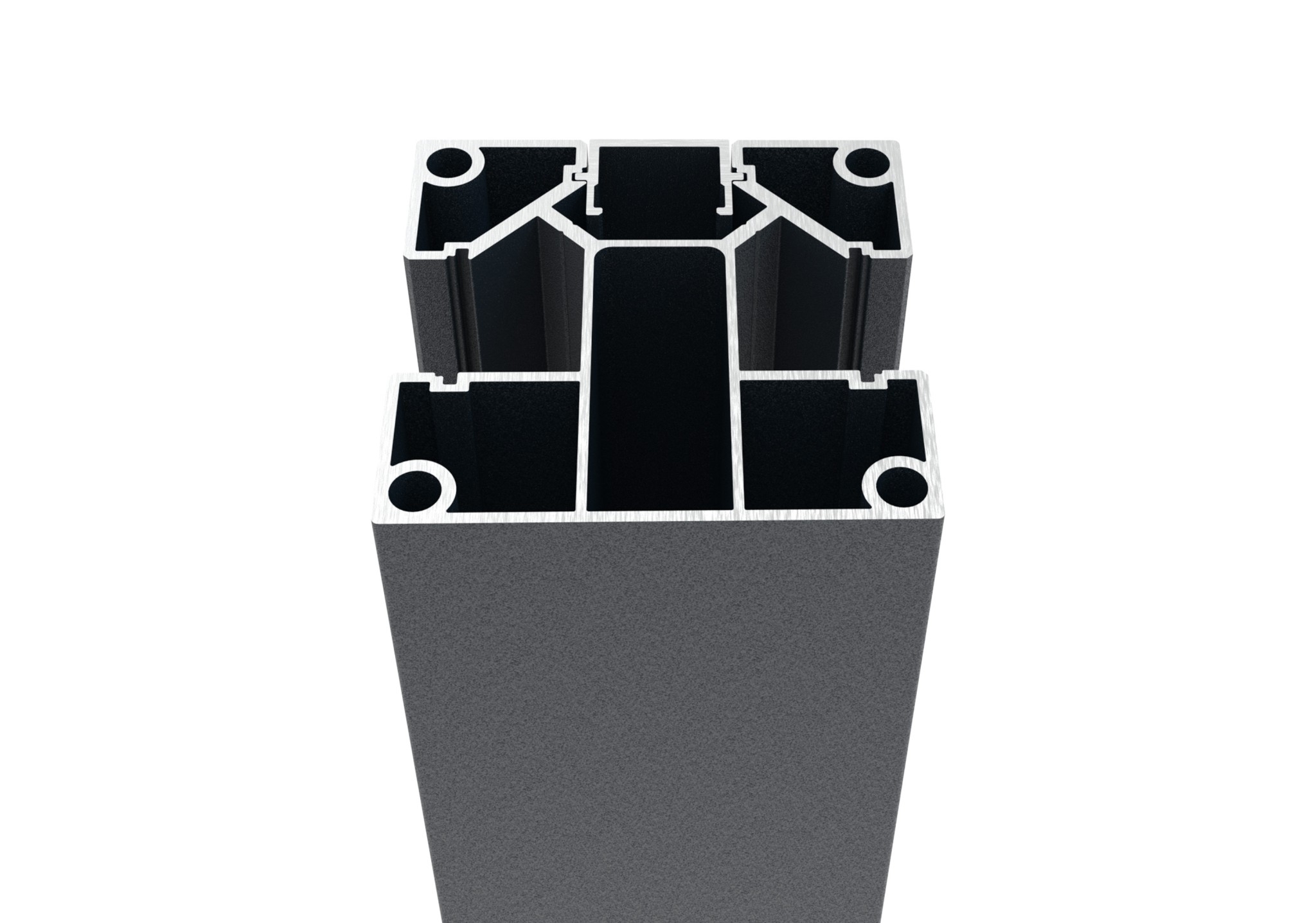 Zaunpfosten Aluminium 70 x 70 mm 6-0 m Anthrazit RAL 7016 fuer 20 mm Fuellungen-89.FGPRO70X706000R7016