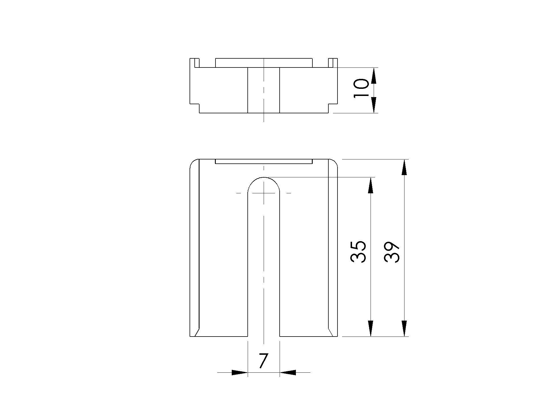 Abstandhalter Kunststoff 10 mm fr Kammprofil-89-11A1901PVC10-A.4