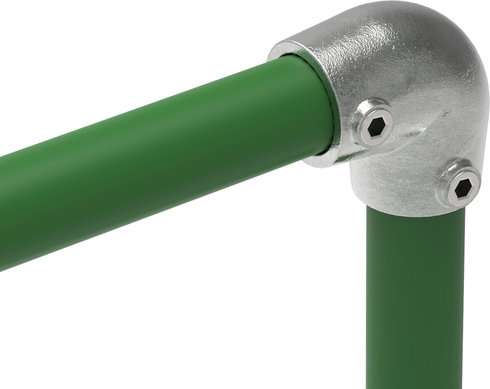 Rohrverbinder Bogen 90° verstellbar 0-11° Ø 33-7 – 48-3 mm - Temperguss verzinkt - 154-154