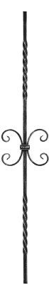Zierstab - Laenge- 900 mm - Material- 12x12mm - glatt - Stahl -Roh- S235JR-30-1061.8