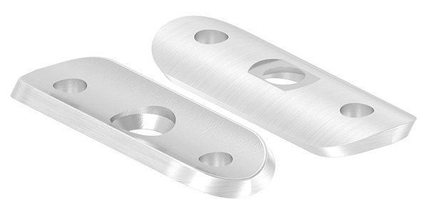 Handlaufanschlussplatte 63x25x4 mm fuer Rohr Ø 33-7 mm V2A-11-2141.4
