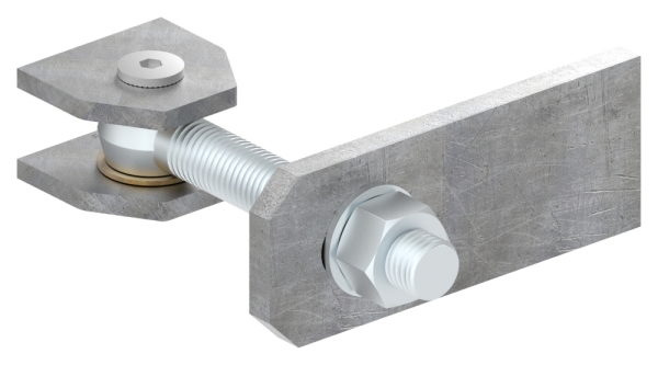 Torband Stahl galvanisch verzinkt M24 Gewinde verstellbar Langlochlasche 180° 200 kg-88-11121-M24.GV