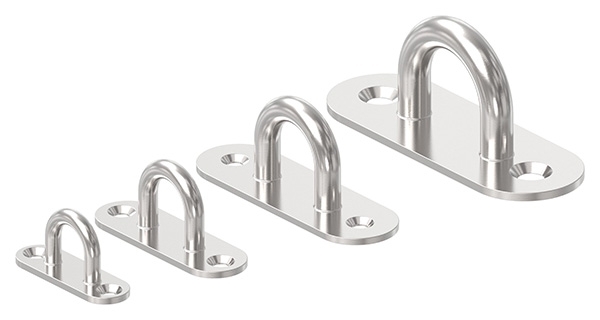 Befestigungsoese Edelstahl V4A 8 mm Rundeisen ovale Platte mit 2 Bohrungen-88.11100074008