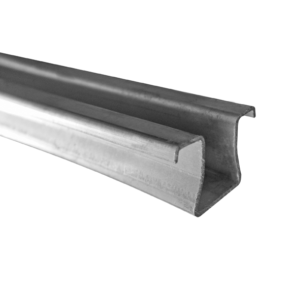 Bodenlaufschiene U-Profil Stahl verzinkt L = 3000 mm zum Einbetonieren-89-11H59ZN3000-A.4