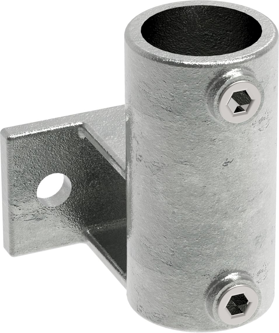Rohrverbinder Wandhalter Platte horizontal Ø 33-7 mm -1- - Temperguss verzinkt - 145B34-145B34