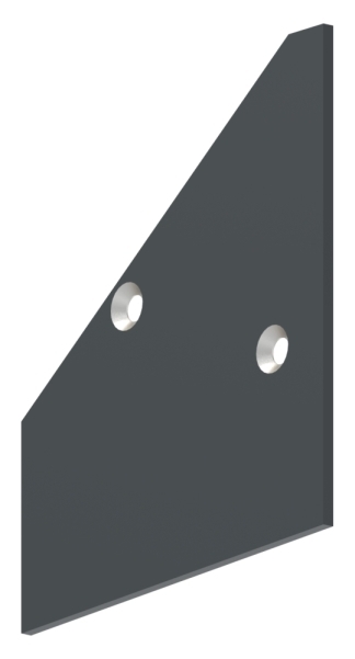 Endkappe Aluminium pulverbeschichtet RAL 7016 rechts fuer Vordachprofil eleganza canopy-88-11VDE-EK-RE.7016