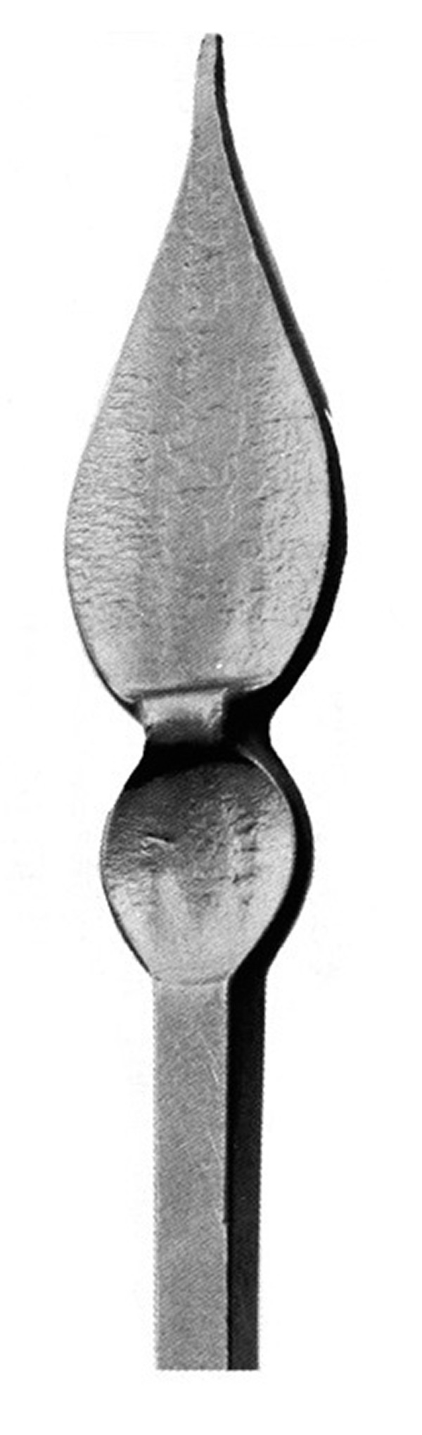 Zaunspitze - Hoehe- 220 mm - Material- 14x14 mm - Stahl S235JR- roh-30-2579.8