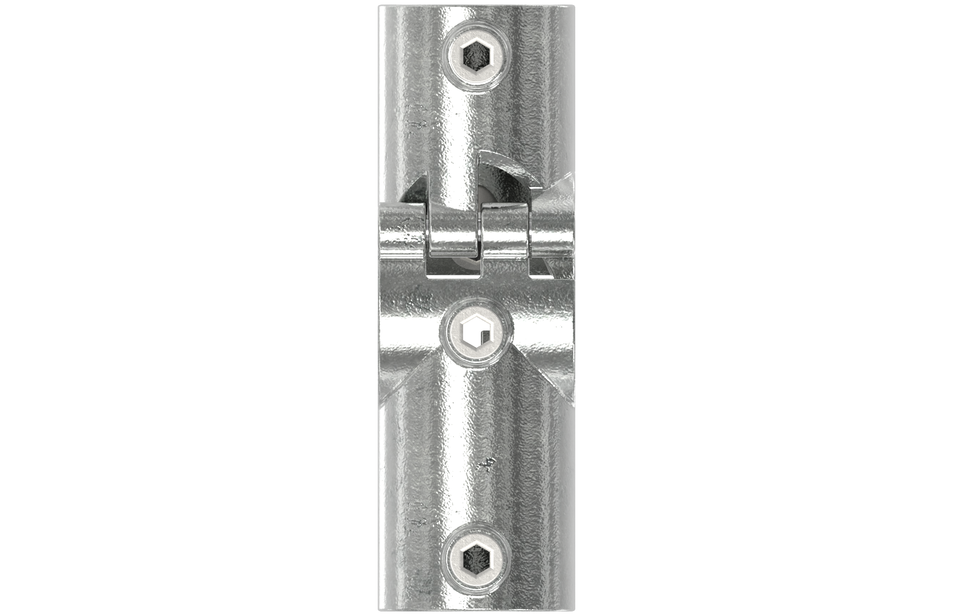 Rohrverbinder T-Stueck fuer Stuetzrohr Ø 48-3 mm -1 1-2- - Temperguss verzinkt - 176D48-V-176D48-V