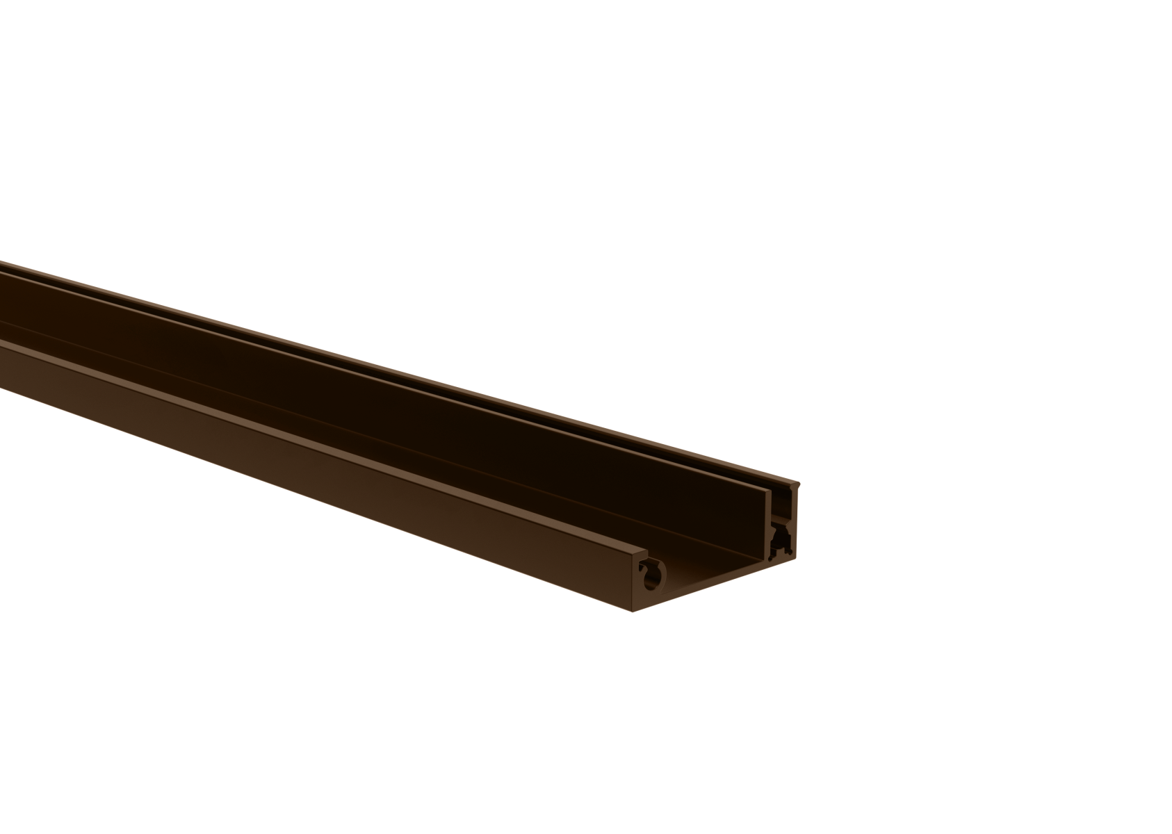 Zaunabdeckleiste Aluminium 38x13-3 mm 6-0 m Braun RAL 8017 Click-Lock System-89.FGA2F20X146000R8017