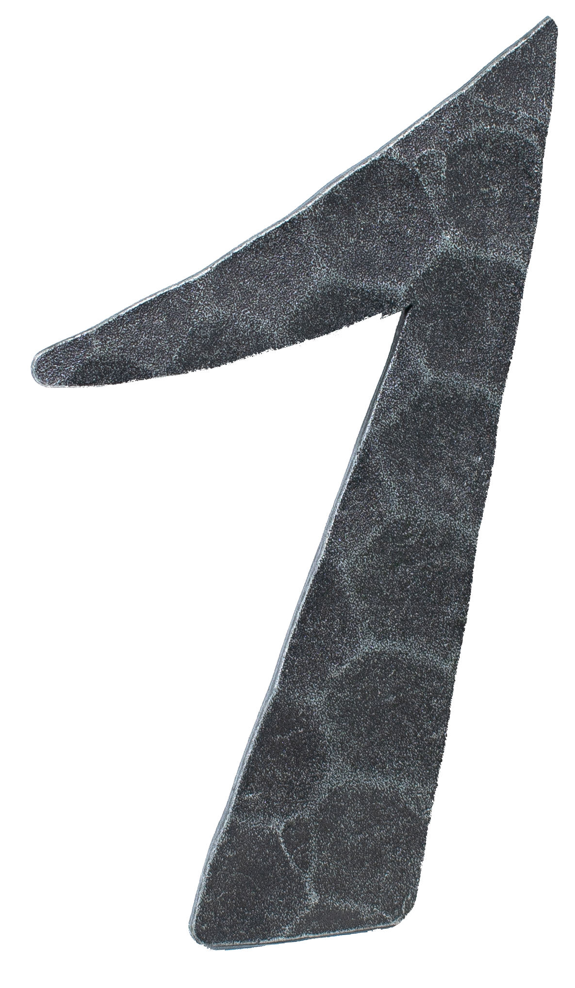 Hausnummer 1 - Abmessung 12x8 cm - Material 4 mm gehaemmert - Stahl -Roh- S235JR-30-3111.8
