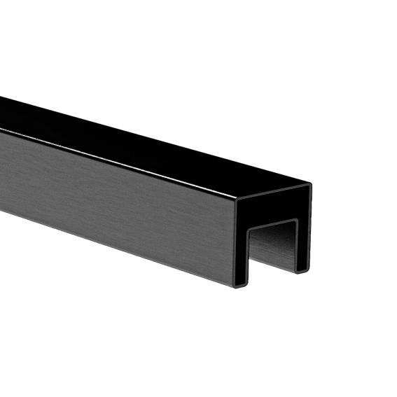U-Profil Handlauf Aluminium 50 x 40 mm L = 5900 mm schwarz eloxiert fuer Glas-89-11AL6920540SEB-A.4