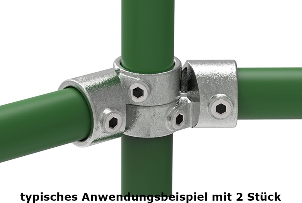 Rohrverbinder Winkelgelenk verstellbar Ø 26-9 – 60-3 mm - Temperguss verzinkt - 148-148