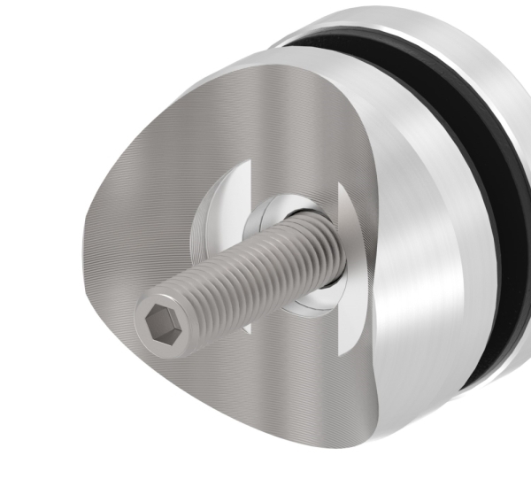 Glaspunkthalter Ø 52 mm fuer Anschluss- flach - Ø 48-3 mm V2A - V4A-10-GPH52-5.2