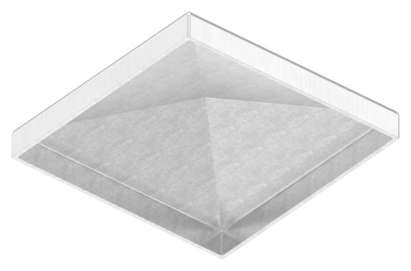 Pfostenkappe Edelstahl fuer Vierkantrohr- 80x80 mm geschliffen V2A-11-2554.4