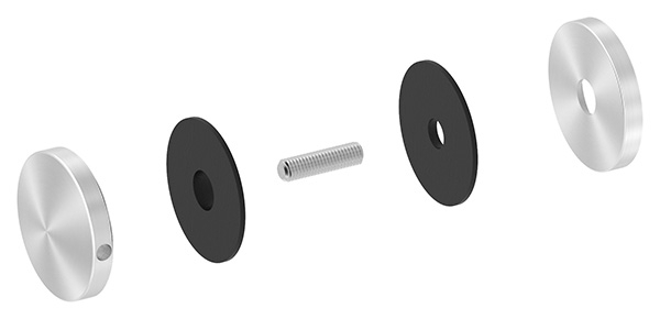 BRENK-fix® Ober- und Unterteil Ø 52mm zu Glas-Halter- ALU-88-11BR-OT52.ALU