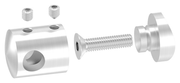 Querstabhalter V2A Edelstahl Ø 22 mm – Anschluss 42-4 mm fuer Rundstaebe 10 mm-11-1020-A.4
