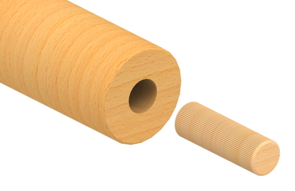 Bohrlehre fuer Holzhandlauf Ø 42-4mm fuer Duebel Ø 15mm-88-11H-BL42.15