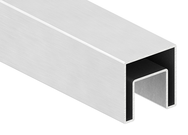 Quadrat-Nutrohr - Masse- 40x40x1-5 mm - mit Nut- 24x24 mm - Laenge- 3000 mm - V2A-12-2033.4