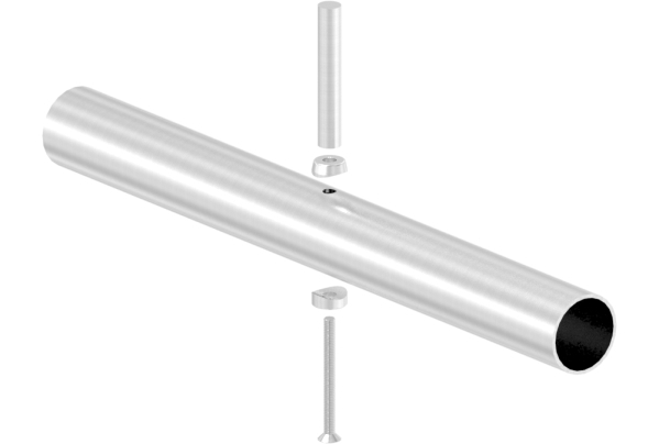 Ausgleichsstueck Edelstahl V2A fuer Rohr Ø 33-7 mm- Ø 18 mm- mit gesenkter Bohrung 7 mm-88-1151341-240.33