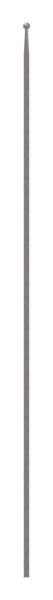 Zaunstab Laenge- 1200 mm Material 12x12 mm - Kugel Ø 16 mm Stahl S235JR- roh-30-1235.8