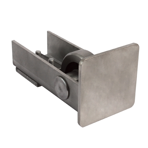 Auflaufrolle Edelstahl V2A fuer Vierkantrohr 60x60 mm mit Nylonrolle-89-11H814N60X60-A.4